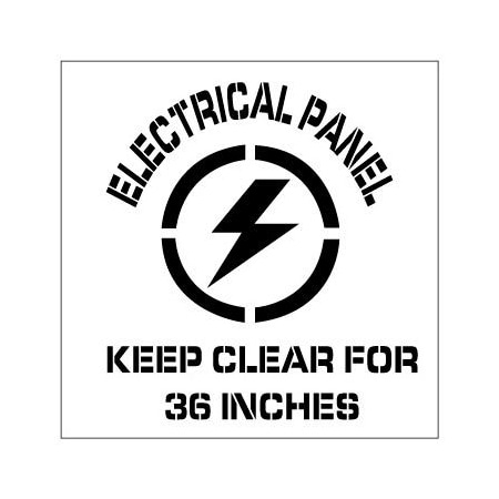 National Marker Co Plant Marking Stencil 20x20 - Electrical Panel PMS226